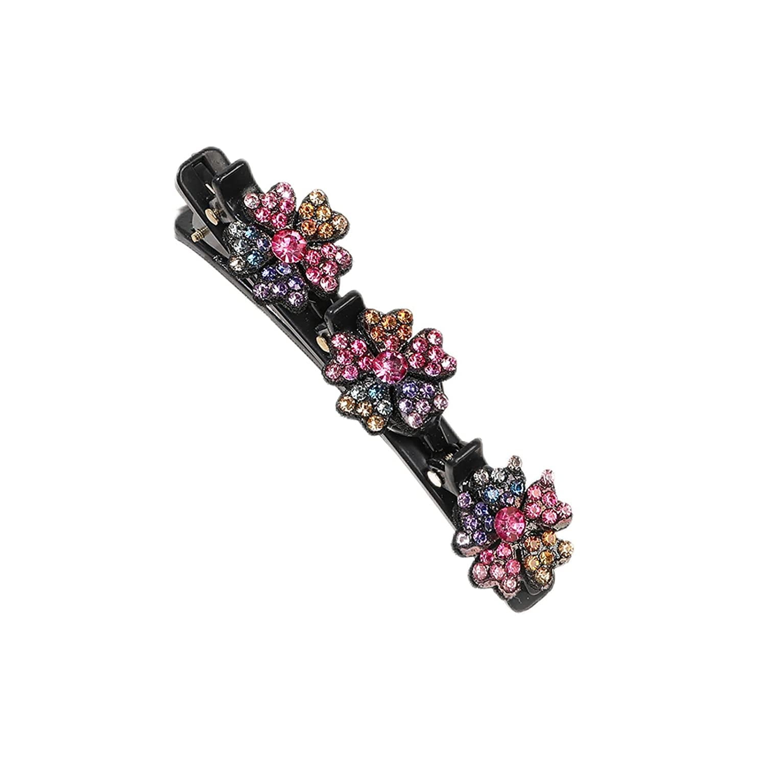 Sparkling Crystal Stone Braided Hair Clips,Rhinestone Hair Clips,Hair Clips for Women,Decorative