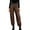 Coffee, variant on Pants for Women Trendy,Women's Faux Leather Loose Solid Pant High Waist Baggy Jogger Cargo Pant