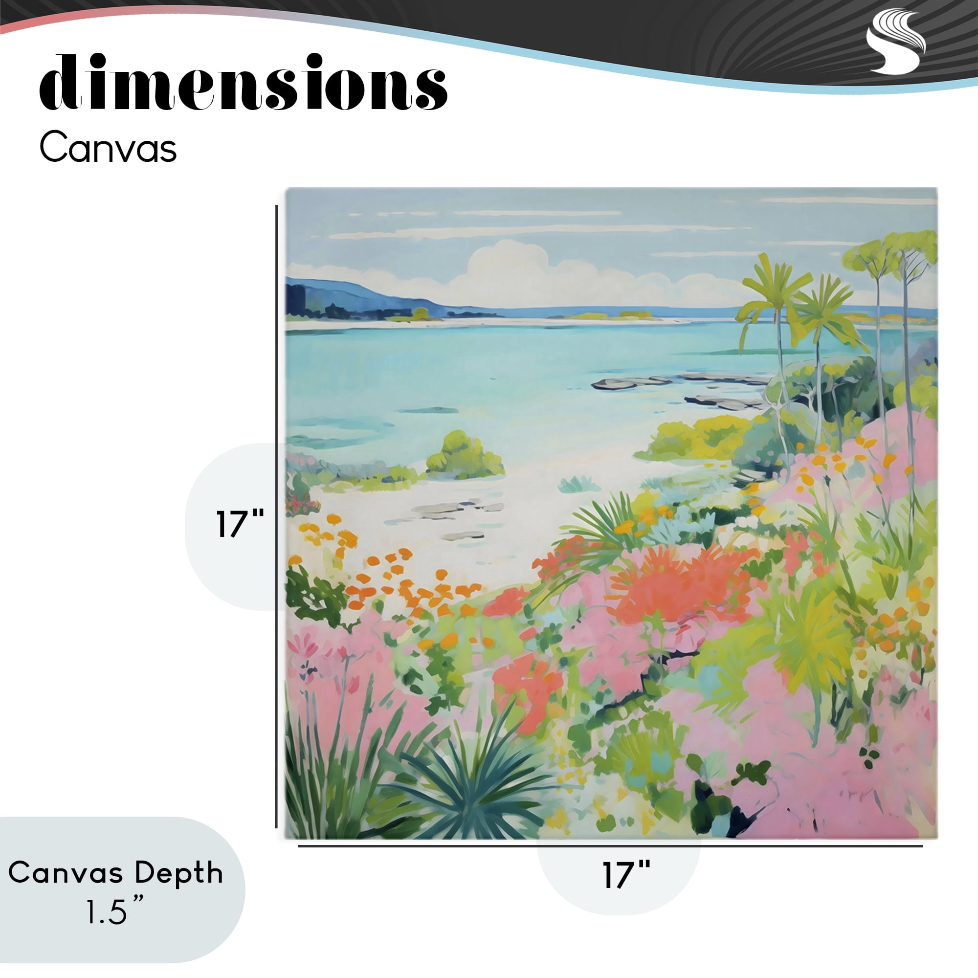 Stupell Industries Tropical Coast Blooming Shoreline Canvas Wall Art, design by Creative Studio