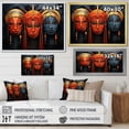 thumbnail image 4 of Designart "Vibrant Red African Masks II" African Tribes Floater Framed Wall Decor, 4 of 7
