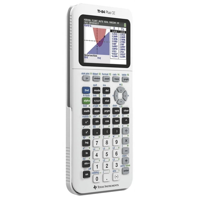Pre-Owned Texas Instruments TI-84 Plus CE Graphing Calculator, Bright White, 3-Pack, Rechargeable, High School and College