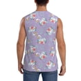 thumbnail image 4 of Haiem Men's Swan With Stars Print Tank Tops Summer Sleeveless Cut Off Workout T-Shirts Fitness Vest Athletic Undershirts-3X-Large, 4 of 8