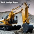 thumbnail image 1 of HUINA 15 Channels 2.4G 1/14 Rc Excavator Rc Car Charger with Battery Rc Alloy Excavator RTR for Kids Construction Vehicle Toys zhangyuxiang LED, 1 of 2
