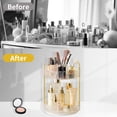 thumbnail image 5 of Organizador de maquillaje Asayuee 360, giratorio, 2 niveles, gran capacidad, 5 of 5
