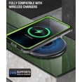 thumbnail image 6 of Poetic Guardian Series Designed for iPhone 12 Pro Max 6.7 inch Case, Full-Body Hybrid Reinforced Shockproof Protective Rugged Clear Bumper Cover Case with Built-in-Screen Protector, Green/Clear, 6 of 7