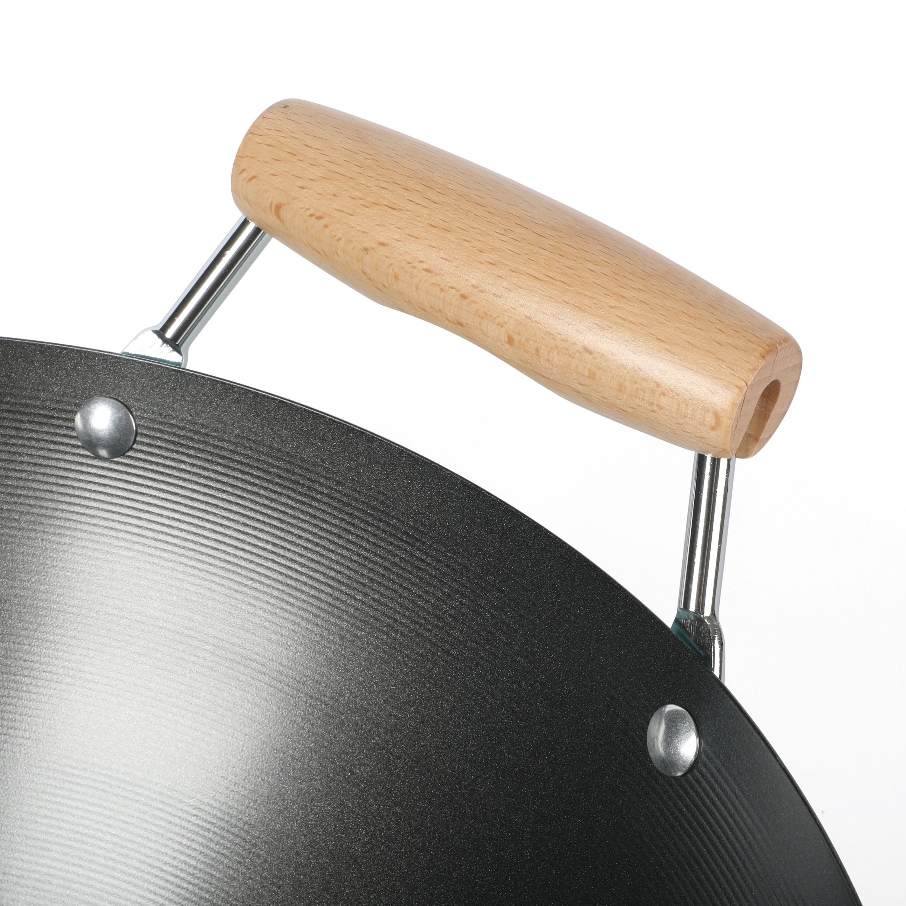 Martha Stewart Everyday Clarkston 14-inch Teal Carbon Steel Wok