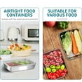 thumbnail image 5 of ZLF stainless steelFood Storage Containers setsstorage box with lidfreezer FrozenKitchen tray with lidOven plateSide dish plate Freezer & Dishwasher Safe, 5 of 6
