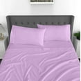 thumbnail image 4 of Ruvanti Full Size Sheets Set - Luxurious Silky Soft Microfiber Bedding - Cozy & Comfy - 15 Inch Deep Pocket (Fits up to 17") Hotel Bed Sheets - 4 Pcs - Lavender, 4 of 9