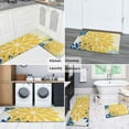 thumbnail image 5 of Yellow Floral and Petal Pattern Kitchen Rugs Sets Of 2,Anti Fatigue Kitchen Mat Rugs Non Slip Washable,Decorative Kitchen Floor Mats for Kitchen,Sink,Laundry,17"x30"+17"x47", 5 of 7