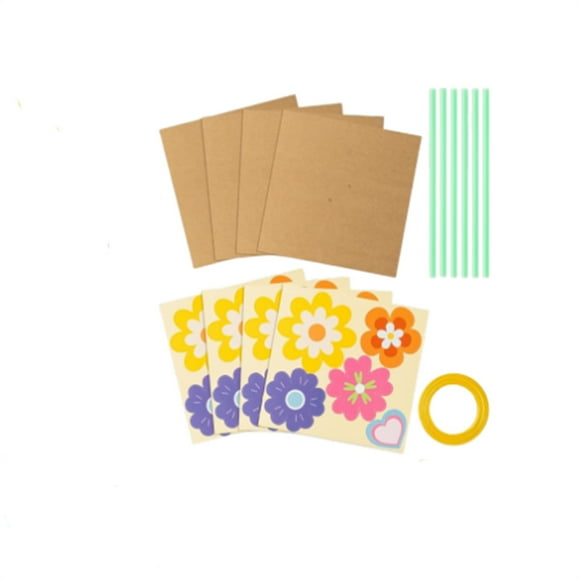 Riforla DIY Flower Bouquet Craft Kit Mother's Day Gift Flower Paper Crafts for Kids Make Your Own Flower Bouquet for Mum Crafts Classroom Home Fun Activities Artificial flowers Home Decor Camouflage