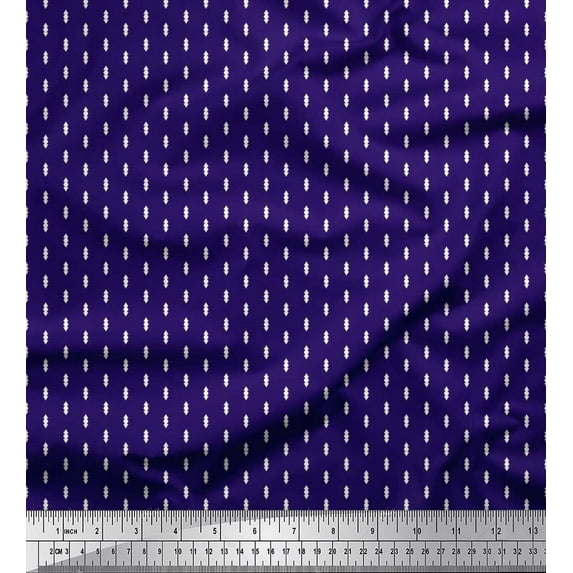 Soimoi Polyester Crepe Fabric Triangle Shirting Print Fabric by Yard 42 Inch Wide