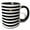 Black/White, variant on 3drose, Black White Stripes Horizontal Golden Bee, 11oz Two-tone Yellow Mug