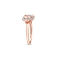 thumbnail image 3 of 1.75 Carat (Ctw) Morganite and Aquamarine Heart Ring in 10K Rose Gold with Diamonds for Women, 3 of 6