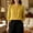 Yellow, variant on Pull-on Women'S Tops, Tees & Blouses Minimalist 3/4 Sleeve Orange Mock Neck Blouses & Tops Cotton Blend Geometric Modern Casual Orange,M