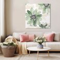 thumbnail image 5 of Green Sunflower Wall Art Painting on Canvas, Spring Summer Botanical Flowers Canvas Art Home Prints Wall Art Framed Modern Artwork for Living Room Bedroom Wall Decor 20x20in, 5 of 9