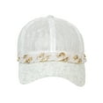 thumbnail image 2 of Top Headwear Fashion Lace Acrylic Metal Cuban Link Baseball Cap - White, 2 of 4