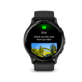 thumbnail image 4 of Garmin Venu 3 Advanced Fitness And Health Tracker Smart Watch With Slate Stainless Steel Bezel And 45 MM Black Case and Silicone Band 1.4 Inch AMOLED Touch Screen Display And 14 Days Battery Life, 4 of 9