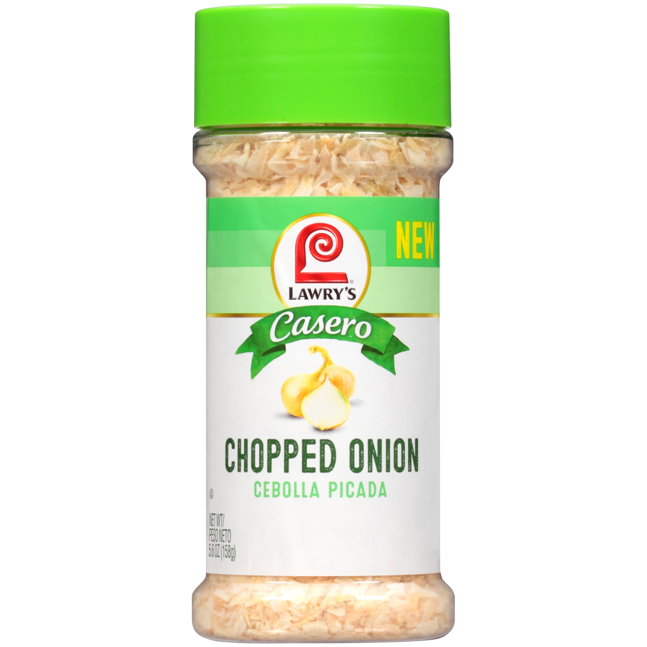 (2 pack) Lawry's Casero Kosher Chopped Onion, 5.6 oz Bottle