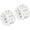 White, variant on 2 Pcs Leather Punk Bracelet Layered Row Spikes Goth Black -