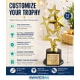 thumbnail image 2 of Trofeo Estrella Dorada Awards4U de 19 cm con placa grabada personalizada, 2 of 9