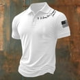thumbnail image 4 of GrmtClth Mens American Flag Polo Shirt Summer Collared Shirt Outdoor Tops Button Up Short Sleeve Trend Golf Polo White 3XL, 4 of 4