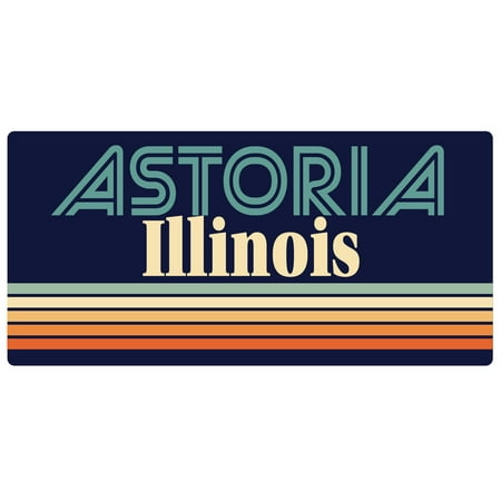 

Astoria Illinois 5 x 2.5-Inch Vinyl Decal Sticker Retro Design