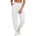 thumbnail image 2 of YABCSAZ Sweatpants for Women, Baggy Joggers Lounge Cargo Sweat Pants with Pockets, Cotton High Waisted Drawstring Casual Comfy Fall Athletic Joggers for Workout Gym, 2 of 5