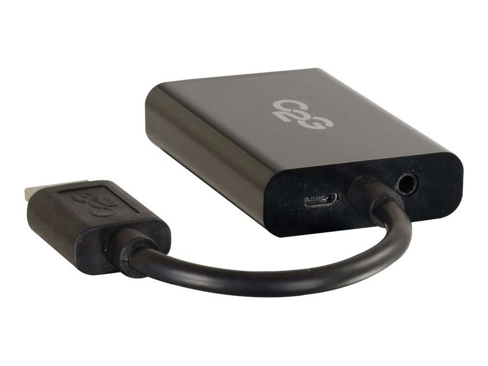 C2G HDMI to VGA Adapter Converter Dongle with Stereo Audio M/F - Black