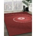 thumbnail image 3 of Ahgly Company Machine Washable Indoor Round Transitional Cranberry Red Area Rugs, 7' Round, 3 of 7