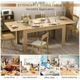 thumbnail image 6 of ChVans Large Mobile Extendable Dining Table for 6-8, Modern Wood Kitchen Table Rectangular Table for Dining Room, Living Room, 6 of 9