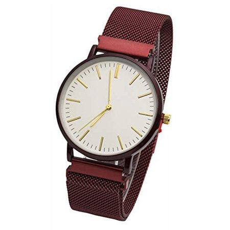 Blekon Collections Analog Quartz Women's 40mm Alloy Case Mesh Magnetic Band Watch