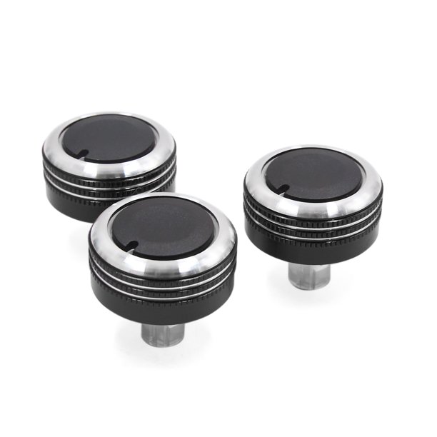 3Pcs Negro Perilla del Interruptor del Panel Aire Acondicionado para Coche Unique Bargains interruptores de control de climatización automotriz