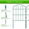 thumbnail image 4 of Oumilen 10 pack Garden Fence 23in (H) x 10ft (L) Metal Landscape Border Fence Panels, Green, 4 of 5