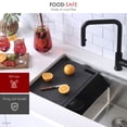 thumbnail image 3 of 16 7/8" Black Wood Fiber Workstation Cutting Board, 3 of 11