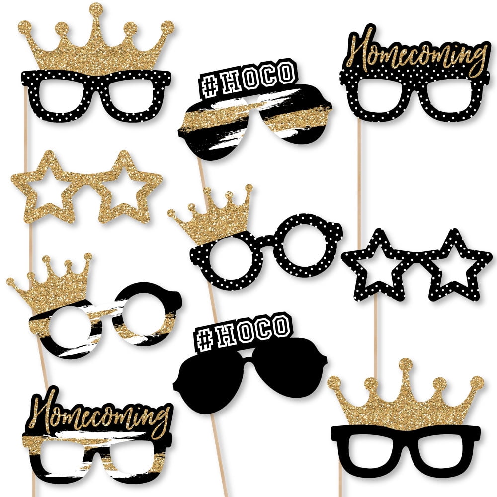 Big Dot of Happiness Hoco Dance Glasses and Masks Paper Card Stock
