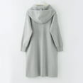 thumbnail image 5 of XEGLSBU Girls Dresses Size 14-16 Formal Kids Dress Girls Winter Long Sleeve Solid Color Knit Hooded Sweater Casual Dress for Children Clothes Girls Dresses Size 8 Fall Grey Size 6-7 Years, 5 of 5