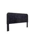 thumbnail image 2 of Cabecera para Cama Tamaño Individual y Matrimonial ALTEREGO DESIGN Tapizada en Tela Chenille Negra con Estructura de Madera Industrial, 2 of 4