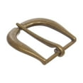 thumbnail image 2 of Single Prong Vintage Crescent Belt Buckle 1.5" Fit - Antique Silver/Brass, 2 of 2