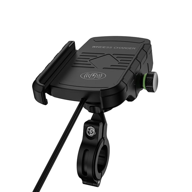 FlyFlise Support de Téléphone de Moto 15W Chargeur Sans Fil USB Charge Rapide 2 en 1