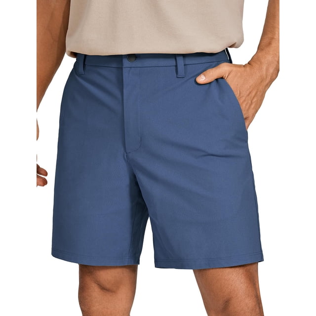 Shorts CRZ YOGA para Hombre de Golf 7" Stretch Ligero Azul