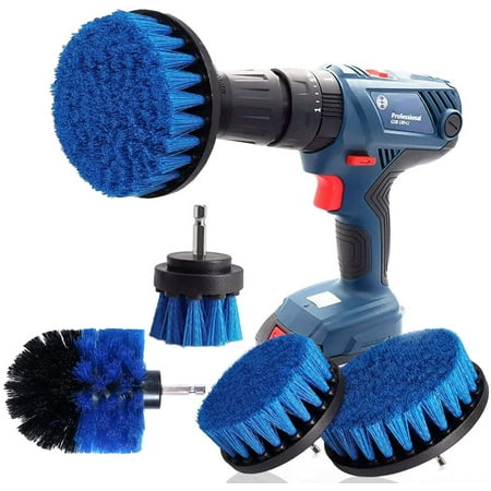 

Drill Brush Attachment Drill Brushes Attachment Scrubber Cleaning Kit for Car Shower Cleaning Tile Wheels Carpet Grout Upholstery 4pcs