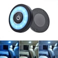 thumbnail image 2 of Car Interior LED Reading Light USB Charge Roof Ceiling Blue White Lamps Round, 2 of 5