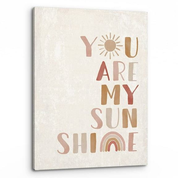 Wall Art You Are My Sunshine Wall Decor,Boho Nursery Decor,You Are My Sunshine Boho Sun Sunshine Rainbow Canvas Framed Wall Decor Home Teens Girls Kids Nursery Classroom Bedroom Living