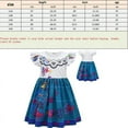 thumbnail image 6 of Kids Girls Mirabel Dress Short Sleeve Cosplay Halloween Cosplay Fancy Party Dress Up Outfits 3-9T, 6 of 7