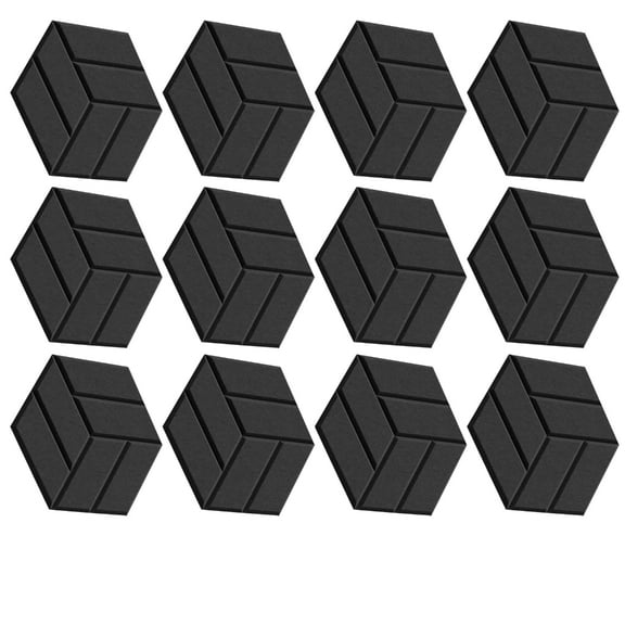 YIEMEEN 12 Pack Hexagonal Acoustics Foam Wall Panels Soundproof Wall Panel Sound Absorption Tile Polyester Texture for Nurseries