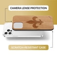 thumbnail image 6 of Case Yard Wooden Case Outside Soft TPU Silicone, Slim Fit Shockproof Wood Protective Phone Cover for Girls Boys Men and Women, Supports Wireless Charging French Tip Design case for iPhone-12-Pro-Max, 6 of 7