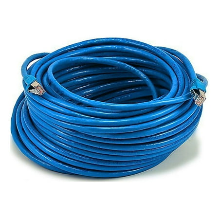 UPC: 0844660059073 | Monoprice 100  24AWG Cat6a STP Ethernet Network Cable Blue (105907)