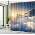 thumbnail image 4 of Ambesonne Mountain Shower Curtain, Climbing Above Clouds, 69"Wx70"L, Beige Navy, 4 of 4