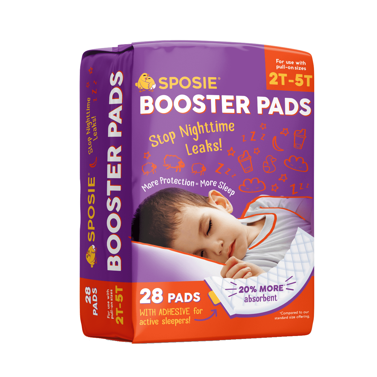 Sposie Diaper Booster Pads with Adhesive Size 2T to 5T - Walmart.com