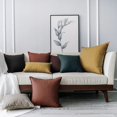 thumbnail image 5 of Set of 2 Decorative 26"x26" Cotton Linen Chair Throw Pillow Case Green for Sofa Durable Classy, Comfortable Cushion Cover for Coffee Shop/Bar (65 x 65cm) Dark Blue, 5 of 10